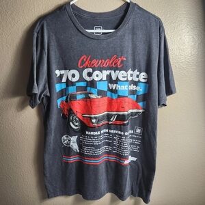 GM Official Hybrid Apparel Mens |L| Gray '70 Corvette SS Tee